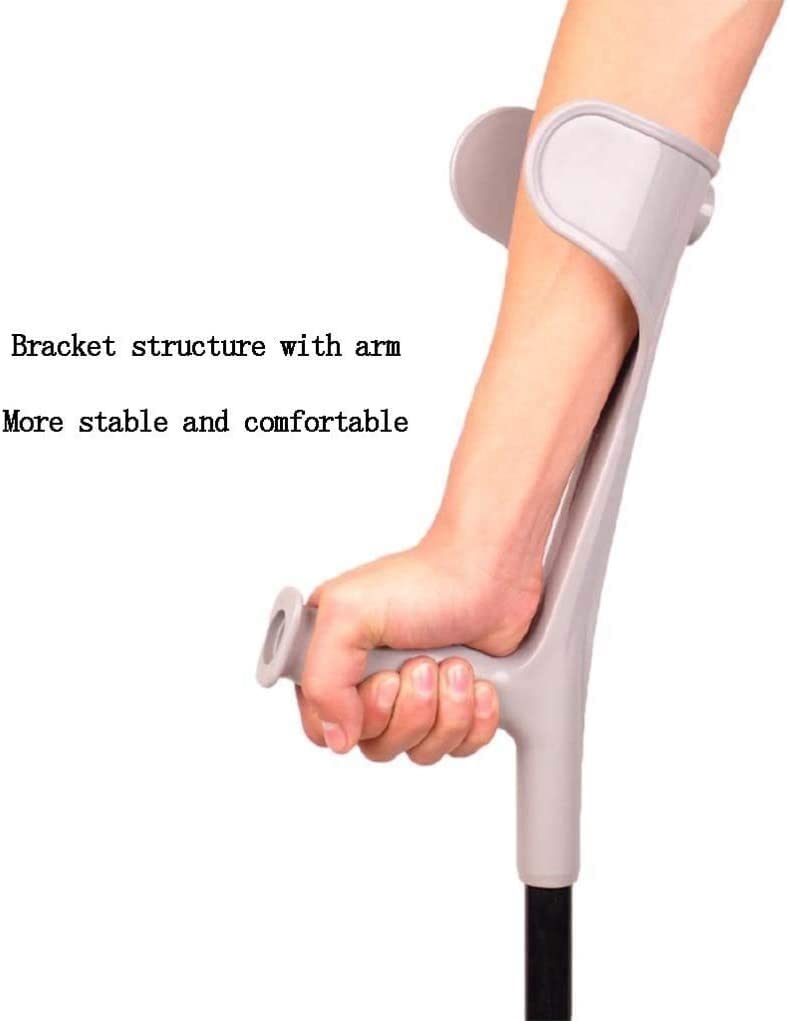 Stampelle per avambraccio Regolabile Stampelle regolabili, impugnatura standard Supporto per stampella regolabile per avambraccio Ausili per la deambulazione leggera Stampella per braccio leggera