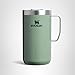 STANLEY Everyday Camp Mug 12oz | Drink Through Lid | Cup for Coffee, Tea and Drinks | Insulated Stainless Steel Coffee Mug | BPA-Free | Hammertone Green