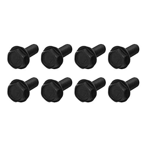 Image of METALLIXITY Flanged Hex Head Bolts (M6x17mm) 8pcs, Left Hand Hexagon Bolt Reverse Thread Screw - for House Construction Machine Fasteners