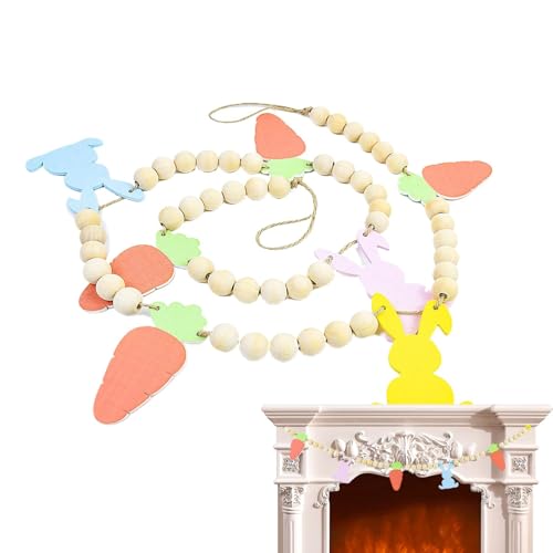 yakermur Adorno de zanahoria de conejo, conejo y zanahoria, guirnalda de zanahorias, bonita decoración de vacaciones de primavera, corona de puerta delantera para la pared del hogar