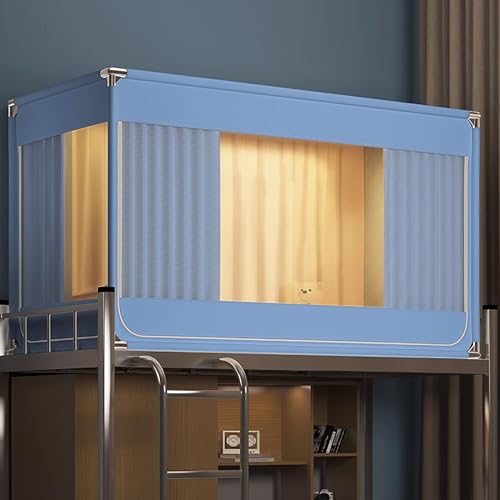 Estructura de cama con postes aislada gracias al dosel con privacidad para dormitorio 6