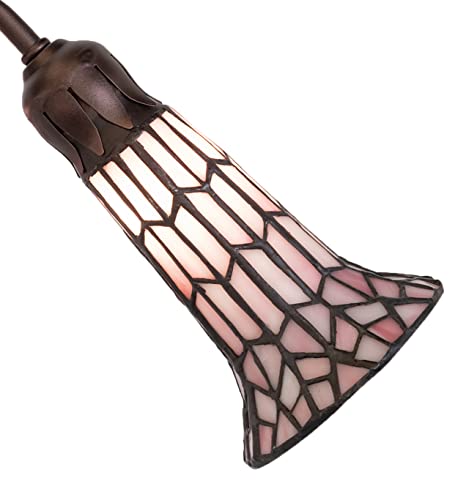 19" Wide Stained Glass Pond Lily 4 Light Fan Light #TOP2