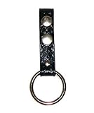 Aetco Straight Baton Holder - Basketweave/Black Ring and Snaps