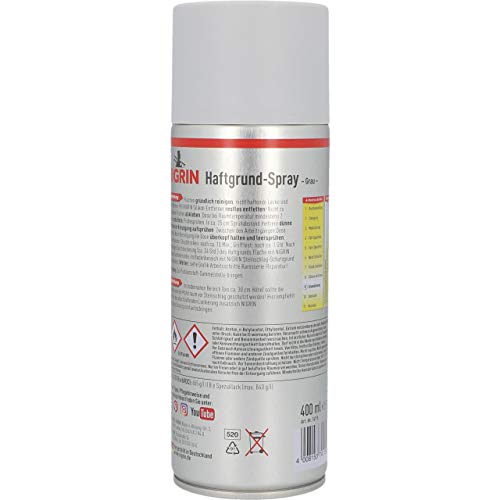 Nigrin 74115 Spray Apprêt, 400 ML, gris