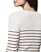 Splendid Women's Thermal Forever Stripe Henley, Pale Oak Heather/Soft Chocolate, Large