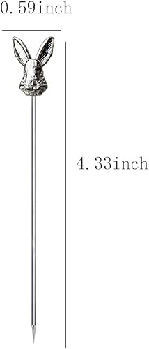 Miniatura 9 de LB-LAIBA Palillos de cóctel de acero inoxidable Martini Olive Picks para Mojitos Bloody Marys Aceitunas Aperitivos Frutas Sándwiches Bebidas