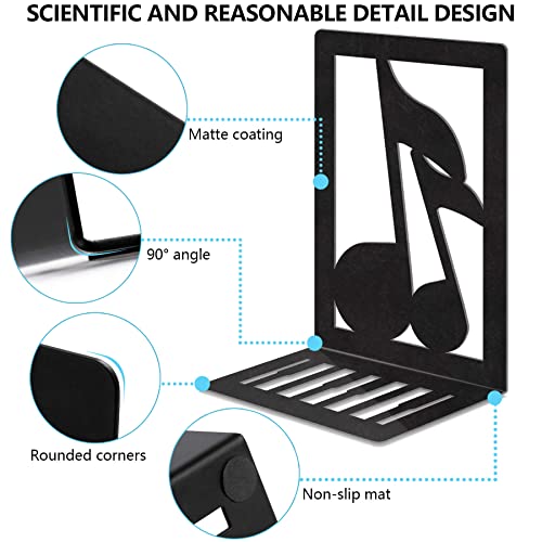 Jinihfw BOOKEND Decorative Heavy Book Ends For Shelves, Home Decorative Bookends For Heavy Books,Non-Skid Musical Note Bookshelf Holder thumb #7