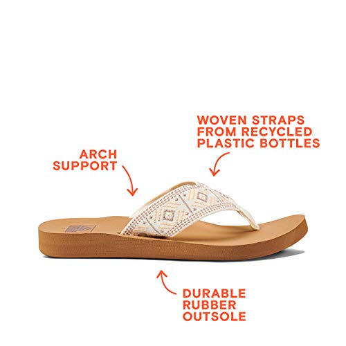 Reef Women's Sandals, Reef Spring Woven, Vintage White, 8 #TOP2
