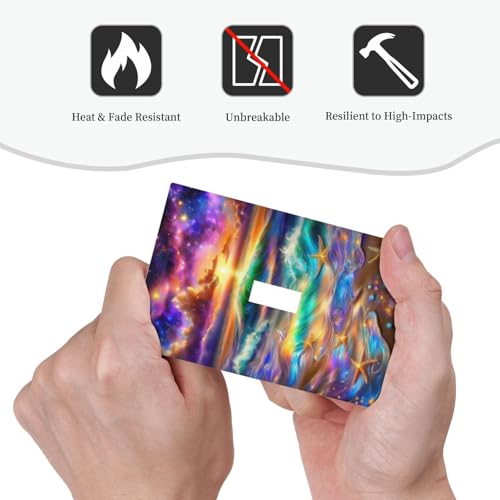 Decorative Switch Covers Plate Colorful Sunset Starfish Beach Shells 1 Gang Wall Plate Oversized Single Toggle Wall Cover Plate Jumbo Electrical Light Switch Plate Faceplate for Home Decor