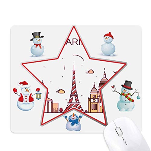 Tapis de souris de Noël bonhomme de neige pour décorer votre bureau en hiver