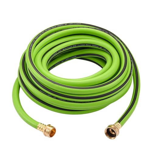 LitartPRO 1/2 inch 10FT Modified Eco-friendly PVC Garden Hose Live Joint Brass Connector GHT Fitting(3/4 Tap Faucet)