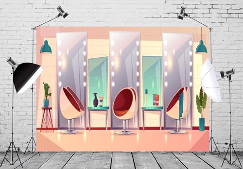 BELECO Fabric 8x8ft Women Hair Salon Backdrop Barber Shop for