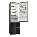 Haier 3D 60 Series 7 HTW7620DNGB Wifi Connected 205cm No Frost Fridge Freezer - Obsidian Black Glass - D Rated
