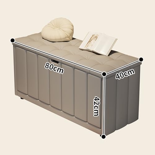 Banc de rangement à chaussures avec assise confortable et grands tiroirs dissimulés