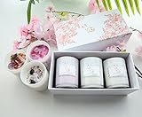 Scented Candle Gift Set, Luxury Candles, Strong 8% Fragrance, 3.5oz X3 Natural Wax Handmade Aromatherapy Candle, Crystal Dried Flowers, Valentine Day Mother Day Birthday Christmas Gifts for Women