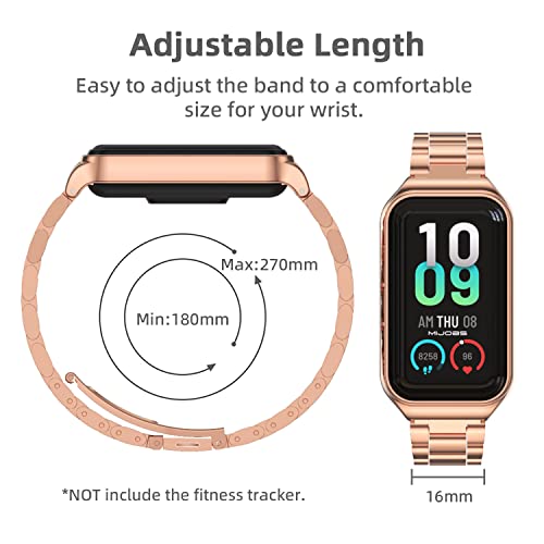 Image of Strap for Amazfit Band 7 Metal Replacement Strap Wristband Watch Strap Compatible with Amazfit 7 Fitness Tracker smartwatch