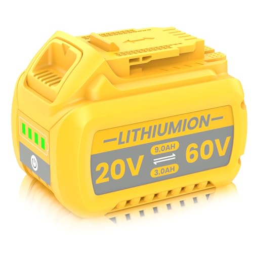 JUNWOOD 9.0Ah Replacement for Dewalt Flexvolt 20V 60V Battery Compatible with DCB609 DCB606 DCB612 DCB200 DCB201 DCB203 DCB204 DCB206 DCB207 DCB209 1Pack