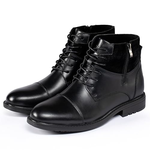 Image of Holy dove Men's Lightweight Dress Boots Zip Ankle Chukka Casual Boot