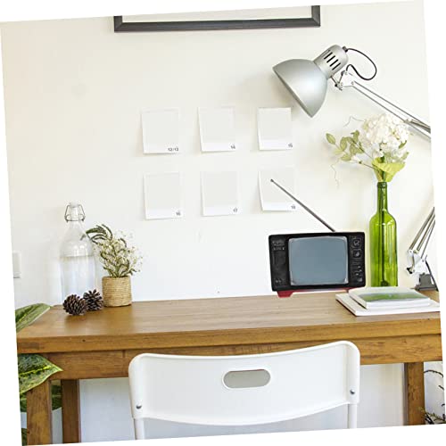 Mini télévision rétro en résine noire Alipis pour décoration de table - 7