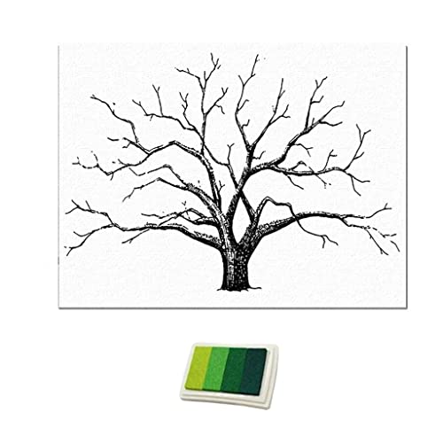 D DOLITY Large Wedding Fingerprint Thumbprint Tree...