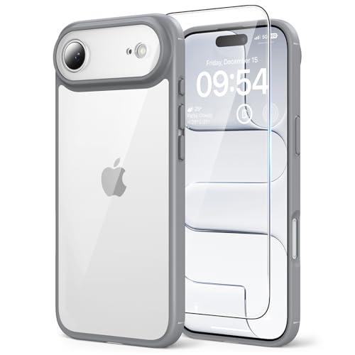 Image of TAURI for iPhone Air Case, with Screen Protector, Grey