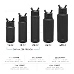 Simple Modern Water Bottle with Straw and Chug Lid Vacuum Insulated Stainless Steel Metal Thermos Bottles | Reusable Leak Proof BPA-Free Flask for Sports Gym | Summit Collection | 32oz, Midnight Black - Image 5