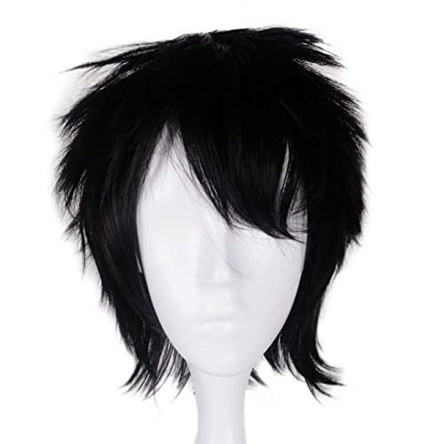CoolChange Cosplay Peluca de L Lawliet para los Fans de Death Note | Negra