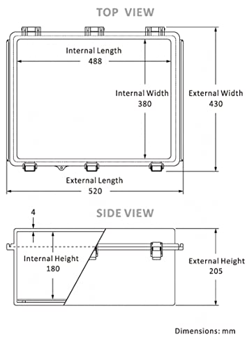 Ordentlich Waterproof Electrical Junction Box Ip67 Abs Plastic Enclosure With Hinged Cover With Mounting Plate, Wall Brackets (20"×16.1"×7.9") #TOP5