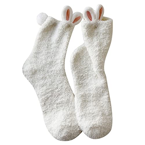 GRABAGECAN Women Ears Socks Tube Socking Winter Thicken Short Socks