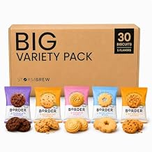 Border Biscuits Variety Pack Gift Set, Luxury Individually Wrapped Biscuits Hamper in StormBrew Gift Box 3 Packs of Five Different Blends, Each Pack 2 Biscuits, Total 30 Single Biscuits