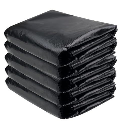 TERRARIDE 50 de Negro Bolsas de Resistentes, 120L Basura Sacos Resistent de LDPE de Handy Bolsas de Basura Para, Ecológico, Fuerte y Seguro, Reciclado para Jardines, Hogares y Obras