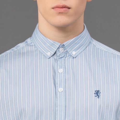 Image of Red Tape Striped Regular Fit Shirt For Men | Comfortable & Stylish