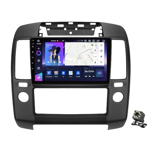 OAUSZC 9' Autoradio Radio Coche Estéreo GPS para Nissan Navara D40 2004-2010 Android 13 Reproductor Media con Bluetooth/Carplay/WiFi/GPS/FM/RDS/Controles del Volante+Cámara Trasera,Nf4/4+64g