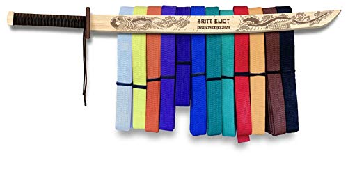 Campfire Arts Custom Karate Belt Display - Dragon Sword - Hand Crafted - Made In The Usa #TOP2