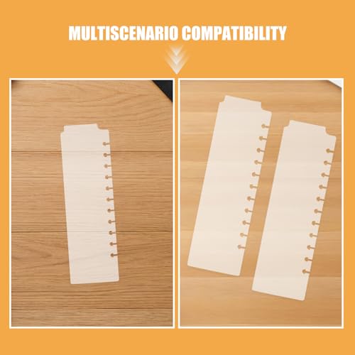 Separadores de carpeta para hojas sueltas: 10 divisores transparentes compactos con pestañas 3