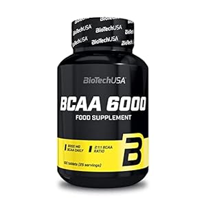 BioTechUSA BCAA 6000 Tabletten | 6000mg | 2:1:1 Verhouding BCAA’s | voor spiergroei en energie, 100 tablets