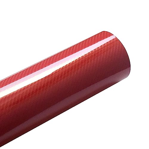 Uposao Lámina adhesiva de vinilo de fibra de carbono 5D para coche, impermeable, sin burbujas, cinta adhesiva para el interior del coche, vehículo y portátil, 50 x 152 cm