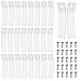 50 Pack Non Slip Plastic Drawer Stops Drawer Stoppers Clear PVC Dresser Stopper with Stainless Steel Screw for Furniture Bottom Repair Tool Bed Room Parts File Roll Top Desk Computer Desk Chest Safety
