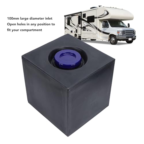 RV-Frischwasserbehälter, 8 Gallonen RV-Wassertank 12,8 X 12,4 X 12 Zoll und Kältebeständiger Quadratischer Wasserspeichertank für Anhänger, Boot, Yacht, Schwarz