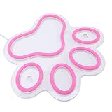 Jiawu Neonowa łapa Kota, ściemniana LED Zasilana Przez USB z regulowaną jasnością Różowy Blask, Neonowa Lampka Nocna łapa z łatwym do Zawieszenia Projektem do Sypialni Sklep Zoologiczny Party Decor