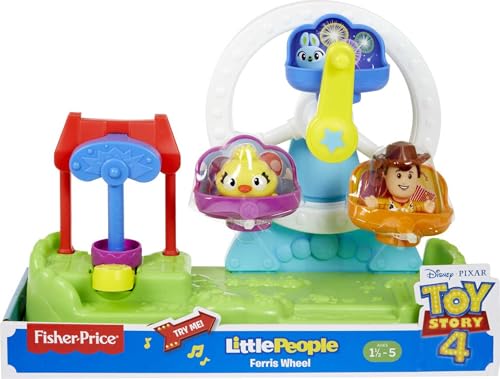 Fisher-Price Little People Toddler Toys Disney & Pixar Toy Story Ferris Wheel Playset with Woody & Ducky Figures for Kids Ages 18+ Months (Amazon Exclusive) by Fisher-Price - Image 6