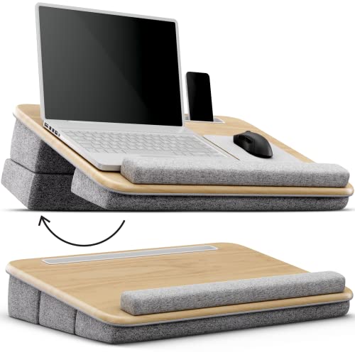 Bandeja ergonómica para Ordenador portátil, Lap Desk para Mesa y Cama, Accesorios para Trabajar Desde casa, Mesa para...