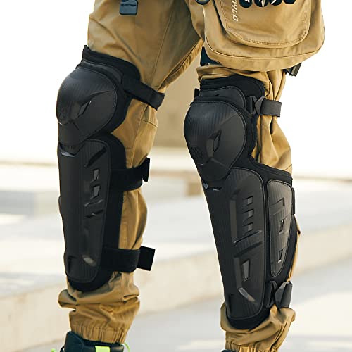 Scoyco 4PCS Motorrad Knieschienerschütze Verstellbare Ellbogenschutzpolster Nonslip
