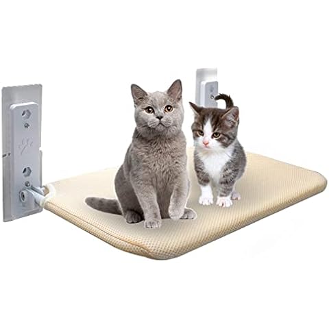 Sparklenut Cat Hammock Window,Cat Resting Window Seat with Steel Frame Breathable Mesh Cat Window Bed with Strong Suction Cup, for Play, Rest,Nap (S) Cover