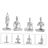 Zoom IMG-1 topbathy 4pezzi statuette yoga decorative Zoom IMG-1 topbathy 4pezzi statuette yoga decorative
