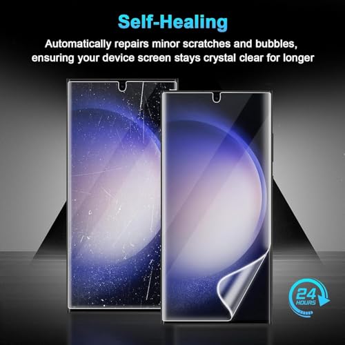 Image of SHILD - (2 Pack Screen Protector Guard for Samsung S23 Ultra Perfect - Fits Design (6.8-inch Screen Size) | Transparent Screen Guard For Galaxy S23 Ultra - Fingerprint Support /S PEN Compatible /HD