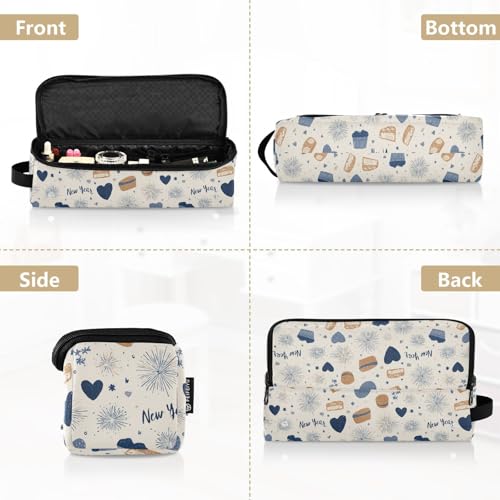 Bolsa organizadora beige grande para herramientas de cabello, protectora de calor, con bolsillos interiores para plancha, rizador y secador miniatura 5