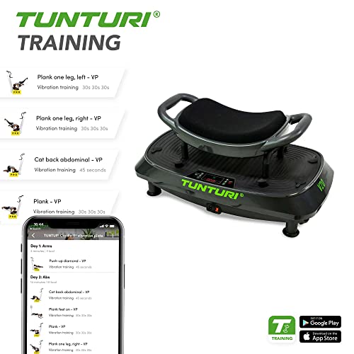 Tunturi Vibrationsplatte Cardio Fit V20 mit Schwingungen & Vibration, 3 Programme, 3 manuelle Modi, 30 Geschwindigkeiten… – Bild 5