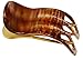 Parcelona French Simply Bear Paw OmbrÃ© Brown Red Medium 3â€ Celluloid Acetate Side Slide In Jaw Yoga Fine Hair Claw Clip for Women and Girls (OmbrÃ© Brown Red)