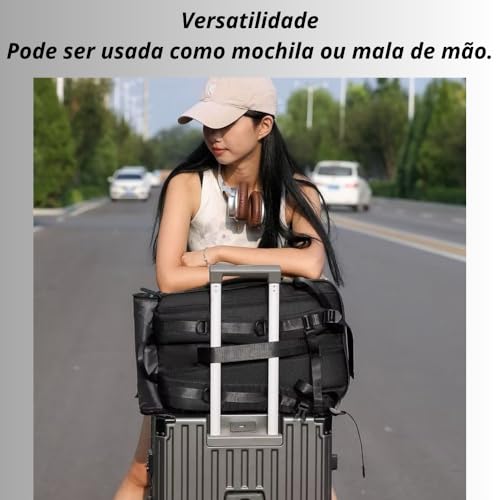 Mochila Masculina Reforçada Grande para Notebook Trabalho Mochila Viagem Executiva Impermeável Uniss